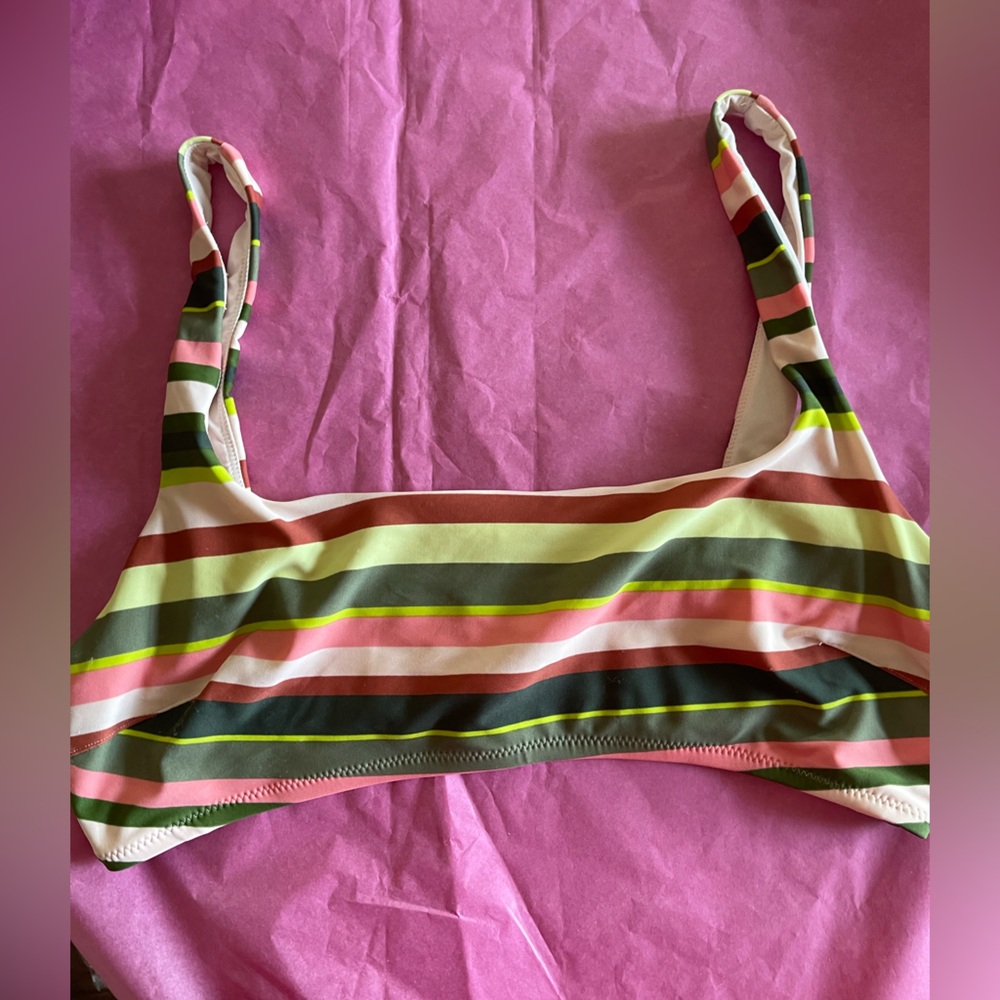 Aerie Multicolor Striped Bikini Top